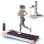 Cinta de Correr HomeFitnessCode 4 en 1 Inclinación 7% Velocidad 1-8 km/h Rosa