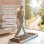 Cinta de Correr HomeFitnessCode 4 en 1 Inclinación 7% Velocidad 1-8 km/h Rosa