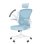 Chaise de bureau Naspaluro ergonomique réglable avec appui-tête bleu