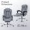 Chaise de bureau Naspaluro ergonomique en cuir PU avec repose-pieds