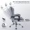 Chaise de bureau Naspaluro ergonomique en cuir PU avec repose-pieds