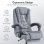 Chaise de bureau Naspaluro ergonomique en cuir PU avec repose-pieds