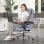 Chaise de bureau Naspaluro ergonomique en cuir PU avec repose-pieds