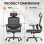 Chaise de Bureau Ergonomique Naspaluro avec Support Lombaire Ajustable
