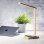 Lampe Ladegeraet Nature Bambus 25 LED Faltbar 3 Beleuchtungsstufen 10W Kabellos