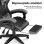 Chaise de bureau Naspaluro Ergonomique PU Cuir Repose-tete Repos-pieds