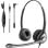 Auriculares Wantek con cable, micrófono y cancelación de ruido, color negro