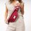 Sac banane CASYX FNP-M-CL-0003 coton biologique rouge Toscane