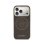 Guess Hülle Lederoptik mit Perforiertem Logo Braun MagSafe kompatibel für iPhone 17 Pro
