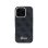 Guess Hülle Polipiel Logo Relief Schwarz Vollschutz für iPhone 16 Pro Max