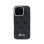 Guess Hülle Polipiel Logo Relief Schwarz Vollschutz für iPhone 16 Pro