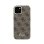 Guess Hülle Polipiel Braun Logo Relief Vollschutz für iPhone 14