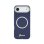 Guess IML Hülle mit Metallinschrift Blau kompatibel für iPhone Air MagSafe