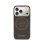 Guess Hülle Lederoptik mit perforiertem Logo Braun MagSafe kompatibel iPhone 17 Pro Max