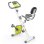 Bicicleta estática HomeFitnessCode plegable con respaldo, 8 resistencias y pantalla LCD