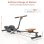 Máquina de Remo Hidráulica HomeFitnessCode 12 Niveles Resistencia 300 kg Pantalla LED