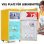 Frigorífico Mini Welltin Dos Puertas Retro Regulación Manual 91cm 72L E Amarillo