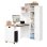 Escritorio Plegable Welltin N880 Blanco 104x160cm con Estantería y USB