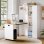 Escritorio Plegable Welltin N880 Blanco 104x160cm con Estantería y USB