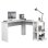 Scrivania angolare bianca N616P 140x140 cm MDF con 2 ripiani