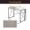 Scrivania Welltin W5182 compatta 99x50 cm legno naturale