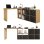 Secretária em L Welltin N880P4180134S MDF 4cm Giratória 360° com Gavetas