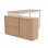 Secretária Welltin NK000106AAN 147x100cm 3 gavetas 2 prateleiras Madeira natural