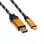 Cable USB Roline 11.02.9094 USB-A a USB-C 3,2 Gen 1 3 m nylon oro/negro