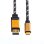 Cable USB Roline 11.02.9094 USB-A a USB-C 3,2 Gen 1 3 m nylon oro/negro