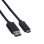 Cable USB C Roline 11.02.9008 USB 3.2 Gen 1 3 m negro con contactos dorados