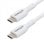 Câble USB-C StarTech.com 2m blanc charge rapide 60W 3A pack 2