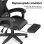 Silla Gaming Naspaluro Ergonómica con Reposapiés y Cojín Lumbar Negra