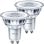 Philips Bombilla Led (pack 2un), GU10, 4,6W (Eq. 50W), blanco cálido (2700K), 355lm