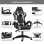 Silla gaming Naspaluro con reposapiés retráctil, cojín lumbar y altura regulable