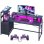 Bureau Gaming Autrucker 148x48 cm Métal LED RGB USB Enchufes