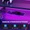 Bureau Gaming Autrucker 148x48 cm Métal LED RGB USB Enchufes