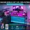 Bureau Gaming Autrucker 148x48 cm Métal LED RGB USB Enchufes