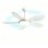 Ventilateur de Plafond avec Lumière Autrucker 54'' ABS 6 Vitesses Télécommande 3 Modes LED