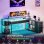 Mesa Gaming Autrucker 200x146cm Bois et Métal LED USB