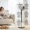Ventilateur sur Pied Autrucker 12 Vitesses Télécommande LED Oscillation 70°+90° Gris