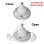 Ventilateur de Plafond avec Lumière Autrucker 3 Vitesses LED Pales Rétractables Télécommande