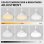 Ventilateur de Plafond avec Lumière Autrucker 3 Vitesses LED Pales Rétractables Télécommande