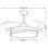 Ventilateur de Plafond avec Lumière Autrucker 36W 6 Vitesses Pales Rétractables Moteur DC Télécommande