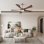 Ventilatore da Soffitto con Luce Autrucker 52" 132cm LED 3000K-6000K Telecomando Silenzioso