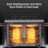 Minibackofen Autrucker Doppelzone 23L XXL 2200W Touch LED 15 Programme AirFryer Schwarz