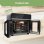 Minibackofen Autrucker Doppelzone 23L XXL 2200W Touch LED 15 Programme AirFryer Schwarz
