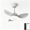 Ventilateur de Plafond avec Lumière Autrucker 40W 65cm 6 Vitesses Télécommande Contrôle Intelligent