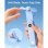 Mini-Handventilator Autrucker Hellblau Faltbar mit LED-Lampe