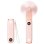 Mini Handventilator Autrucker Rosa Faltbar mit LED-Lampe Akku 6-12h