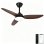 Ventilateur de Plafond avec Lumière Autrucker 40W 100cm 6 Vitesses Télécommande Bois